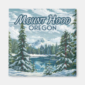 Mount Hood Oregon Ski Pacific Northwest Winter Magneet (Voorkant)