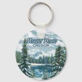 Mount Hood Oregon Ski Pacific Northwest Winter Sleutelhanger (Achterkant)