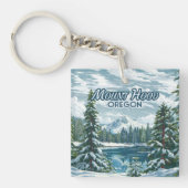 Mount Hood Oregon Ski Pacific Northwest Winter Sleutelhanger (Voorkant)