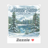 Mount Hood Oregon Ski Pacific Northwest Winter Sticker (Vel)