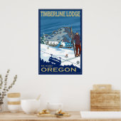Mount Hood, Oregon Ski Poster - Timberline Lodge (Keuken)