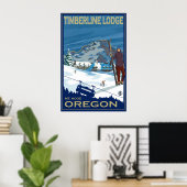Mount Hood, Oregon Ski Poster - Timberline Lodge (Thuiskantoor)