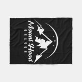 Mount Hood Oregon Skigebied Snowboarden Fleece Deken (Voorkant (Horizontaal))