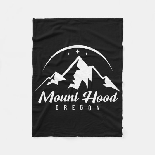 Mount Hood Oregon Skigebied Snowboarden Fleece Deken (Voorkant)