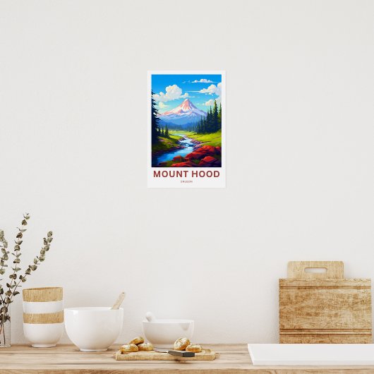 Mount Hood Oregon Travel Print (Keuken)