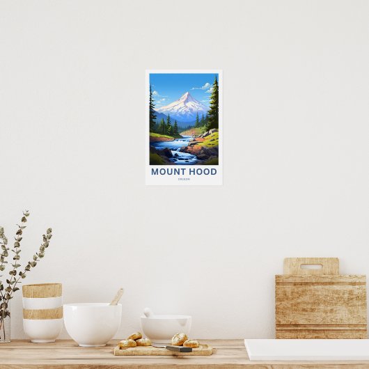 Mount Hood Oregon Travel Print (Keuken)
