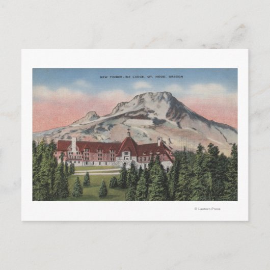 Mount Hood, Oregon - Uitzicht van de New Timberlin Briefkaart (Voorkant)