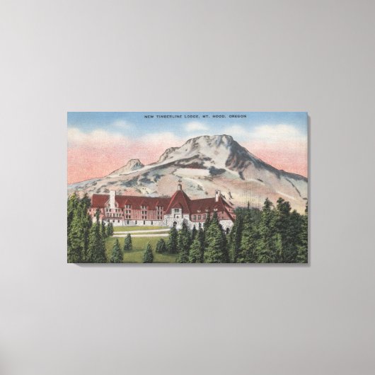 Mount Hood, Oregon - Uitzicht van de New Timberlin Canvas Afdruk (Voorkant)