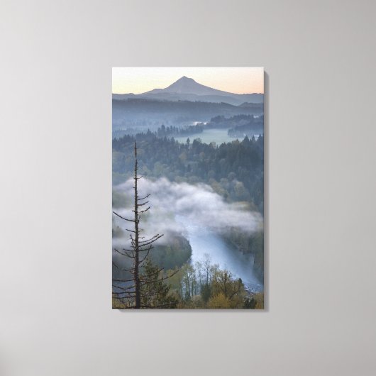 Mount Hood Sandy River Stretched Canvas Print (Voorkant)