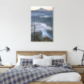 Mount Hood Sandy River Stretched Canvas Print (Insitu (Slaapkamer))
