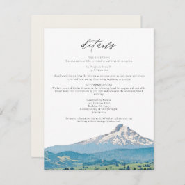 MOUNT HOOD Waterverf Trouwgegevens Kaart