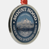 Mount Hood (winter) Metalen Ornament (Rechts)