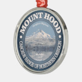 Mount Hood (winter) Metalen Ornament (Links)