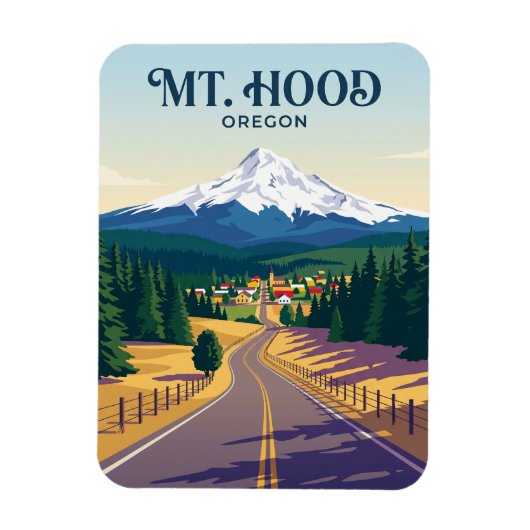 Mount Hoodweg USA Magneet (Verticaal)