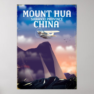 Mount Hua China flight poster