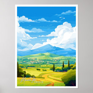 Mount Ida Griekenland Art Travel  illustratie Poster