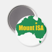 Mount Isa Green en Gold Kaart Magneet (Voorkant / Achterkant)