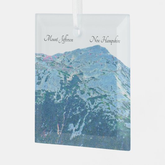 Mount Jefferson Glass Ornament (Voorkant links)