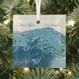 Mount Jefferson Glass Ornament