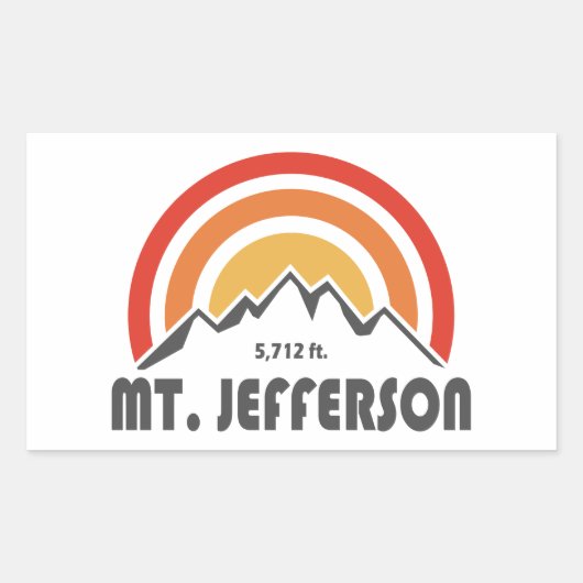 Mount Jefferson New Hampshire Rechthoekige Sticker (Voorkant)