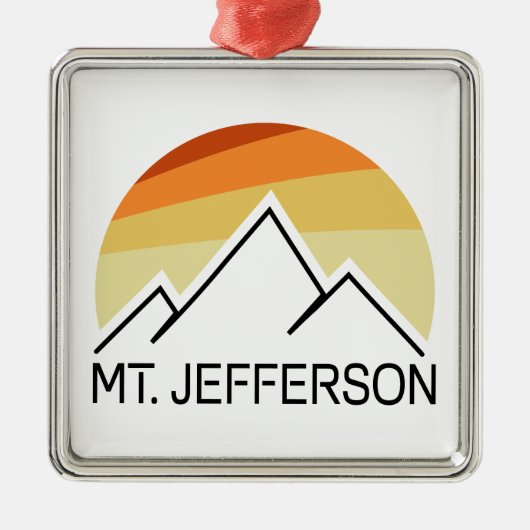 Mount Jefferson New Hampshire Retro Metalen Ornament (Voorkant)