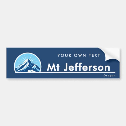 Mount Jefferson Oregon berg skigebied Bumpersticker (Voorkant)
