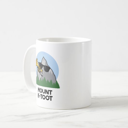 Mount K-Toot Funny Mountain Pun Koffiemok (Voorkant links)