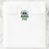 Mount K-Toot Funny Mountain Pun Ronde Sticker (Tas)