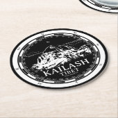 Mount Kailash - Gang Rinpoche Tibet Ronde Kartonnen Onderzetter (Gebogen)