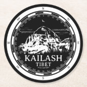 Mount Kailash - Gang Rinpoche Tibet Ronde Kartonnen Onderzetter (Voorkant)