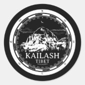 Mount Kailash - Gang Rinpoche Tibet Ronde Sticker (Voorkant)