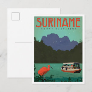 Mount Kaskasima Suriname Vintage Reis Briefkaart
