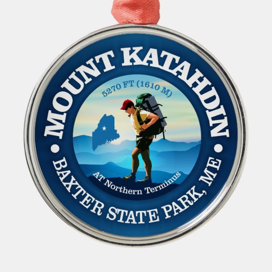 Mount Katahdin (C) Metalen Ornament (Voorkant)