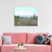 Mount Katahdin en wilde bloemen Canvas Afdruk (Insitu (Woonkamer))