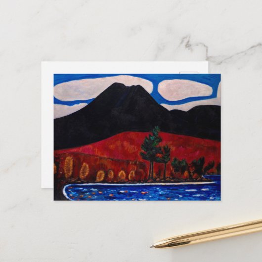 Mount Katahdin, herfst door Marsden Hartley Feestdagenkaart (Voorkant / Achterkant in situ)