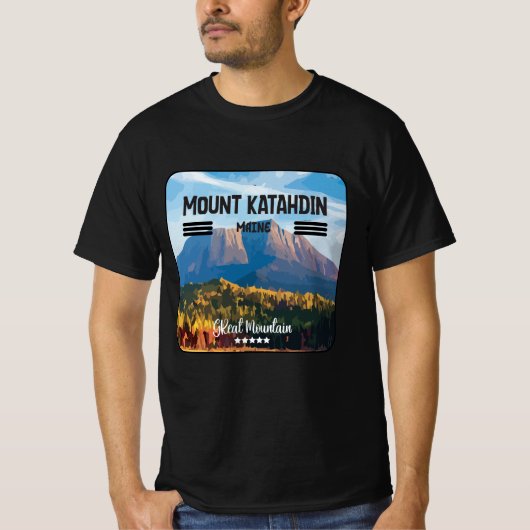 Mount Katahdin in Maine, een grote berg T-shirt (Voorkant)