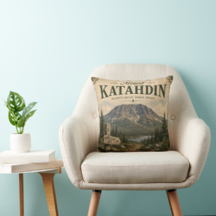 Mount Katahdin Maine Grote Noordelijke Wouden Vint Kussen
