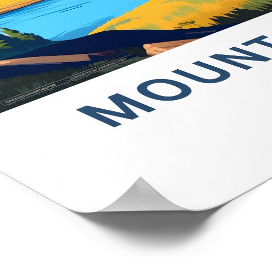 Mount Katahdin Maine Reisprint Poster (Hoek)