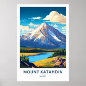 Mount Katahdin Maine Reisprint Poster (Voorkant)