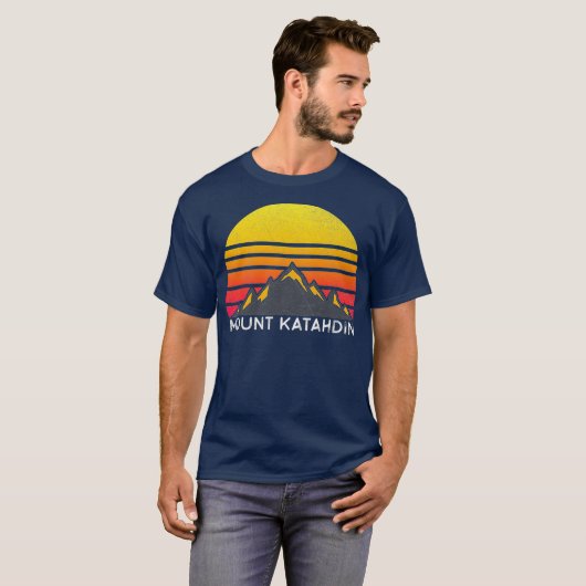 Mount Katahdin Maine Sunset Hiking Mountain T T-shirt (Voorkant volledig)