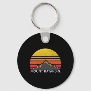 Mount Katahdin Maine Zonsondergang Wandelen Vintag Sleutelhanger