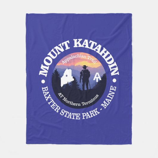 Mount Katahdin (rd2) Fleece Deken (Voorkant)