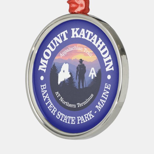 Mount Katahdin (rd2) Metalen Ornament (Links)