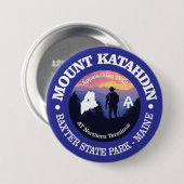 Mount Katahdin (rd2) Ronde Button 7,6 Cm (Voorkant /achterkant)