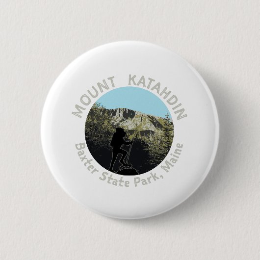 Mount Katahdin Ronde Button 5,7 Cm (Voorkant)