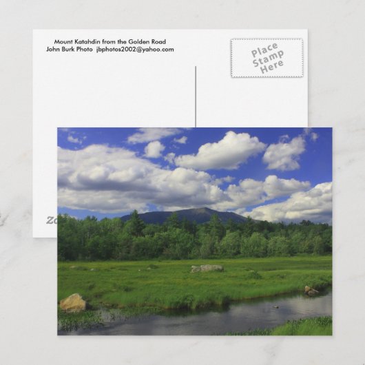 Mount Katahdin van Golden Road Briefkaart (Voorkant / Achterkant)