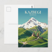 Mount Kazbek Georgië Briefkaart (Voorkant / Achterkant)