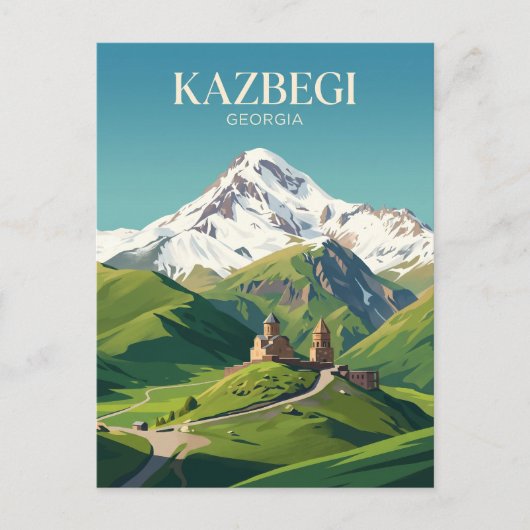 Mount Kazbek Georgië Briefkaart (Voorkant)
