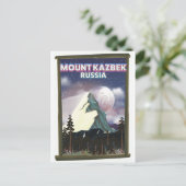 Mount Kazbek Russische reisposter. Briefkaart (Staand voorkant)