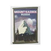 Mount Kazbek Russische reisposter. Notitieblok (Linkerzijde)